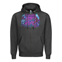 Charcoal Heather Fueled by crystals and coffee halloween Zipper Hoodie - NancyCooperArtShop