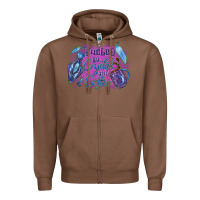 Chestnut Fueled by crystals and coffee halloween Zipper Hoodie - NancyCooperArtShop