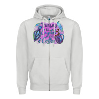 Dove Grey Fueled by crystals and coffee halloween Zipper Hoodie - NancyCooperArtShop