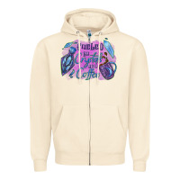 Sandshell Fueled by crystals and coffee halloween Zipper Hoodie - NancyCooperArtShop