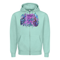 Seafoam Fueled by crystals and coffee halloween Zipper Hoodie - NancyCooperArtShop