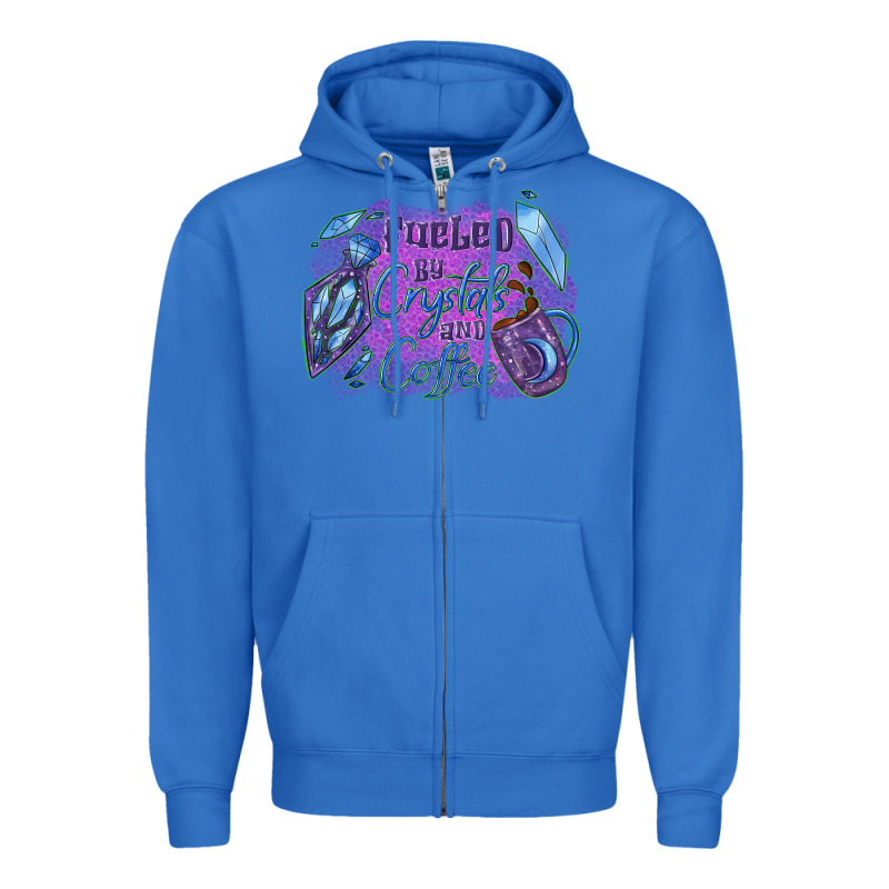 Fueled By Crystals And Coffee Halloween Zipper Hoodie by NancyCooperArtShop | Teevron