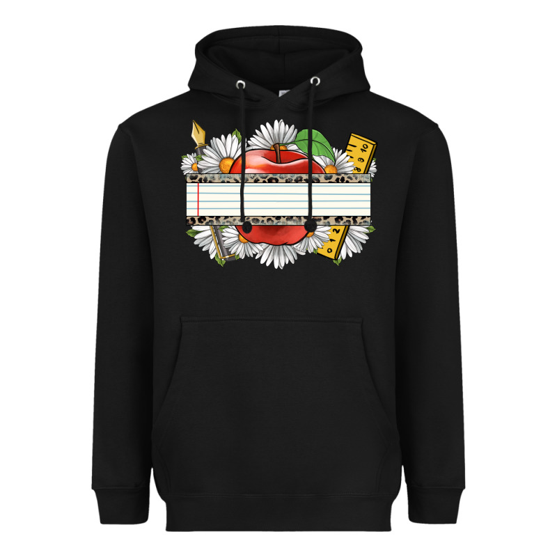 Floral Teacher Custom Name Heavyweight Hoodie by CowGirlArtShop | Teevron