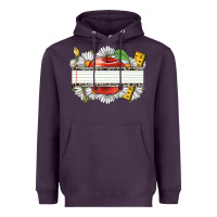 Plum floral teacher custom name Heavyweight Hoodie - CowGirlArtShop