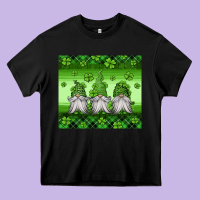 St Patricks Gnomes Heavy Core Tee Designed By Jasminsmagicworld