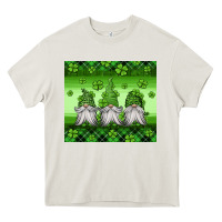 Cream st patricks gnomes Heavy Core Tee - Jasminsmagicworld