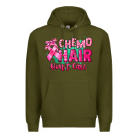 Army Green Chemo hair don't care Cancer Awareness Premium Hoodie - HowdyJamesFarm