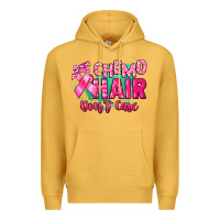 Mustard Chemo hair don't care Cancer Awareness Premium Hoodie - HowdyJamesFarm