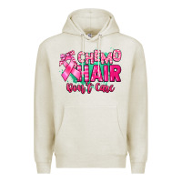 Oatmeal Heather Chemo hair don't care Cancer Awareness Premium Hoodie - HowdyJamesFarm