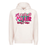 Pale Pink Chemo hair don't care Cancer Awareness Premium Hoodie - HowdyJamesFarm