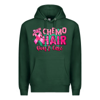 Sports Green Chemo hair don't care Cancer Awareness Premium Hoodie - HowdyJamesFarm