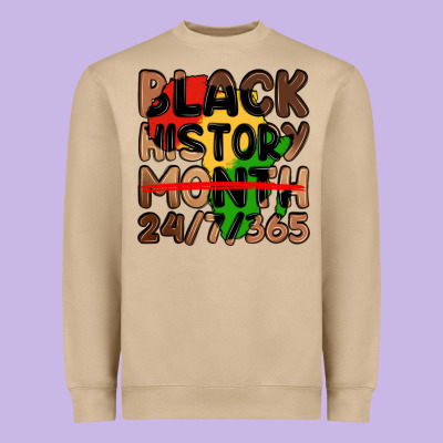 Black History Month Heavyweight Sweatshirt Designed By Lillyallendesigns