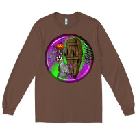 Chestnut halloween round earrings 1 Long Sleeve Tee - BundleAndBundleShop