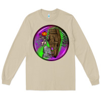 Mushroom halloween round earrings 1 Long Sleeve Tee - BundleAndBundleShop