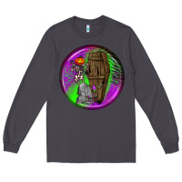 Smoke halloween round earrings 1 Long Sleeve Tee - BundleAndBundleShop