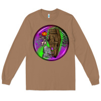 Toasted Coconut halloween round earrings 1 Long Sleeve Tee - BundleAndBundleShop