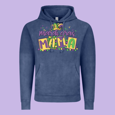 Mardi Gras Mama Vintage Hoodie Designed By Maliassmallbusiness