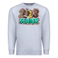 Heather Grey 2023 senior football Premium Sweatshirt - HowdyJamesFarm