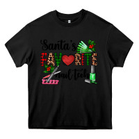 Black santa's favorite nail tech Heavy Core Tee - AdoDesignShop