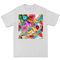 Dove Grey flowers ice cream fruit Premium Tee - BundleAndBundleShop