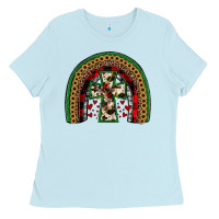 Baby Blue cross rainbow Ladies Tee - JahusDesignShop