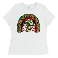 White cross rainbow Ladies Tee - JahusDesignShop