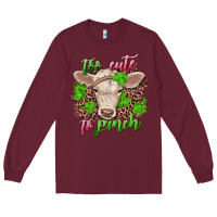 Burgundy too cute to pinch charolais calf Long Sleeve Tee - RanaPortraitStore