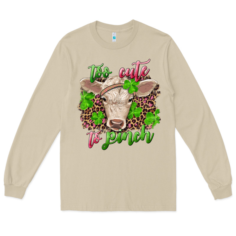 Too Cute To Pinch Charolais Calf Long Sleeve Tee by RanaPortraitStore | Teevron