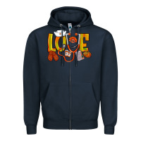 Navy Thanksgiving love Nurse Zipper Hoodie - NancyCooperArtShop