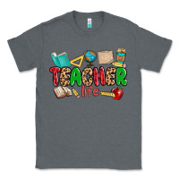Charcoal Heather teacher life Classic Tee - MaliasSmallBusiness