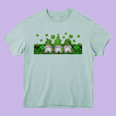 St Patricks Gnomes Heavy Core Tee Designed By Jasminsmagicworld