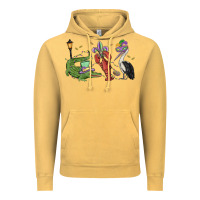 Vintage Mustard mardi gras alligator crawfish pelican Vintage Hoodie - MaliasSmallBusiness