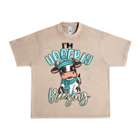 French Oak i'm udderly freezing baby cow Urban Heavy Tee - MaliasSmallBusiness