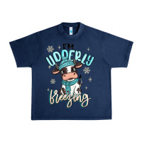 Navy i'm udderly freezing baby cow Urban Heavy Tee - MaliasSmallBusiness