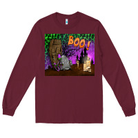 Burgundy boo mousepad Long Sleeve Tee - BundleAndBundleShop