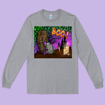 Boo Mousepad Long Sleeve Tee Designed By Bundleandbundleshop