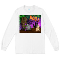 White boo mousepad Long Sleeve Tee - BundleAndBundleShop