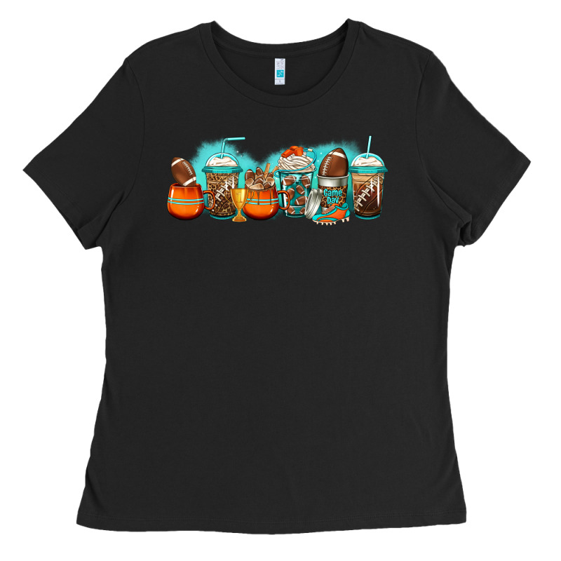 American Football Coffee Cups Ladies Tee by Jasminsmagicworld | Teevron