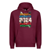 Burgundy graduate 2024 Premium Hoodie - CowGirlArtShop