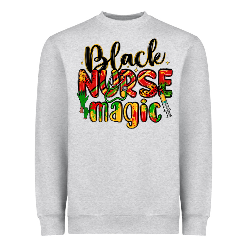 Black Nurse Magic Heavyweight Sweatshirt by LillyAllenDesigns | Teevron