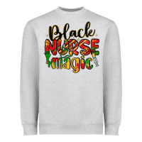 Heather Grey black nurse magic Heavyweight Sweatshirt - LillyAllenDesigns