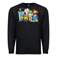 Black Softball coffee cups Premium Sweatshirt - HowdyJamesFarm