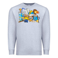 Heather Grey Softball coffee cups Premium Sweatshirt - HowdyJamesFarm