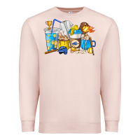 Pale Pink Softball coffee cups Premium Sweatshirt - HowdyJamesFarm