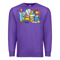 Purple Softball coffee cups Premium Sweatshirt - HowdyJamesFarm