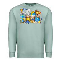 Seafoam Softball coffee cups Premium Sweatshirt - HowdyJamesFarm