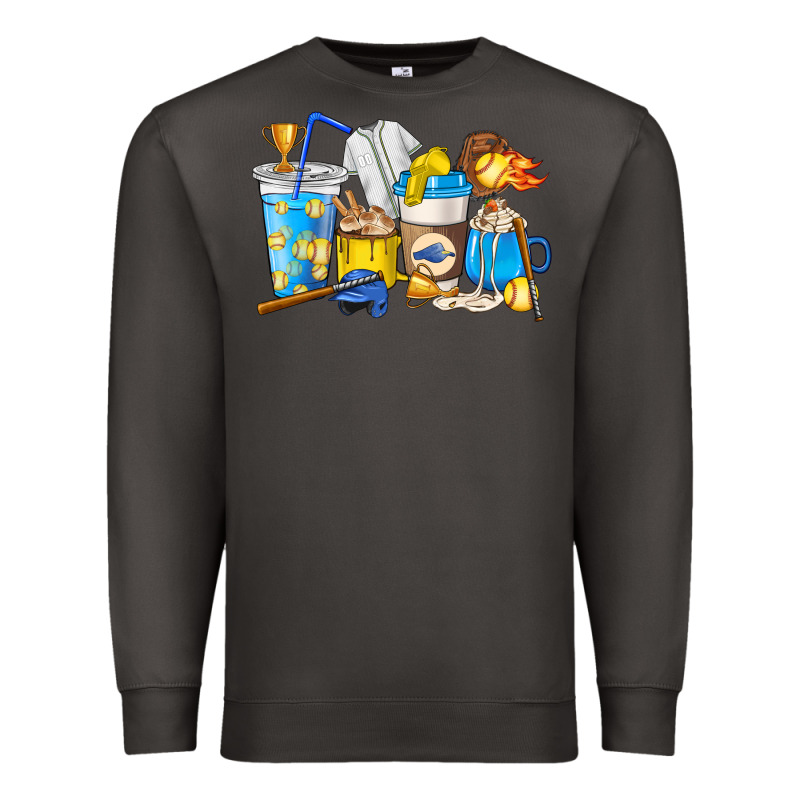 Softball Coffee Cups Premium Sweatshirt by HowdyJamesFarm | Teevron