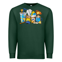 Sports Green Softball coffee cups Premium Sweatshirt - HowdyJamesFarm