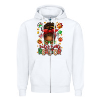 White santas favorite realtor messy bun Zipper Hoodie - texasbilliewilder