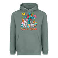 Sage He is risen with Cross Easter Day Heavyweight Hoodie - HowdyJamesFarm